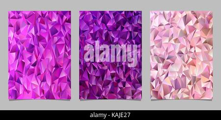 Abstract brochure mosaïque triangle gabarit de protection set - vector background document conçoit à partir de triangles colorés Illustration de Vecteur