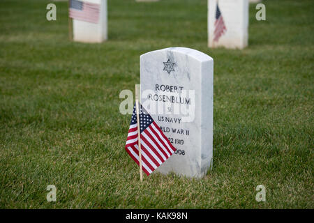 Tombe de Robert Rosenblum, Fort Rosecrans National Cemetery, San Diego, California, USA Banque D'Images