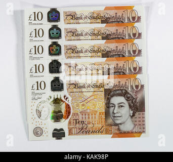 Nouvelle note de dix livres avec Jane Austen, la seule femme à l'exception de celui de la Reine en ce moment sur une banque britannique note a été dévoilé le 18 juillet 2017 Banque D'Images
