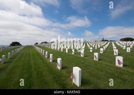 Cimetière national de Fort Rosecrans, San Diego, California, USA Banque D'Images