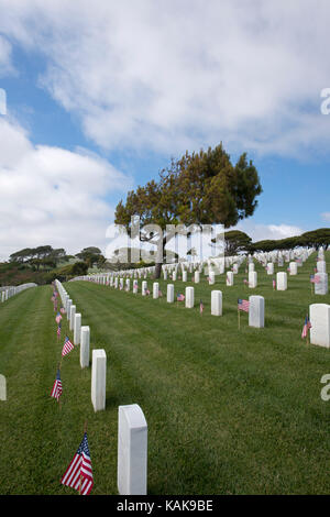 Cimetière national de Fort Rosecrans, San Diego, California, USA Banque D'Images