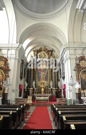 Voir l'autel de l'intérieur Alser Alser Strasse, Kirche, Vienne, Autriche Banque D'Images