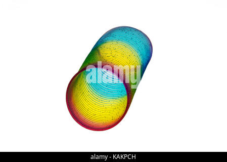 Dans les cercles de couleurs arc-en-ciel comme dans la vue axonométrique Banque D'Images