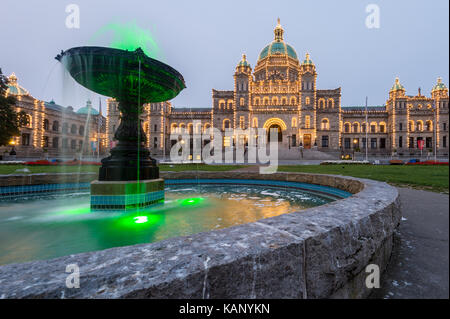 Victoria, Colombie-Britannique, Canada - 7 septembre 2017 : british columbia parliament buildings Banque D'Images