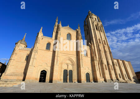 La cathédrale de Ségovie est de style gothique de la cathédrale catholique romaine située dans la place principale de la ville de Ségovie, Espagne Banque D'Images