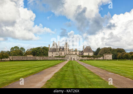 Château de Kerjean, château fortifié du XVIe siècle dans la région de la Finistère, Bretagne, France Banque D'Images