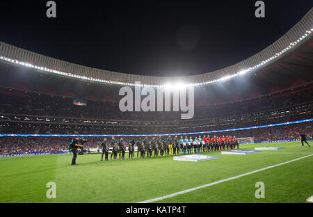 Madrid, Espagne. 27 sep, 2017. L'Atletico Madrid et chelsea crédit : afp7 équipes/Alamy live news Banque D'Images
