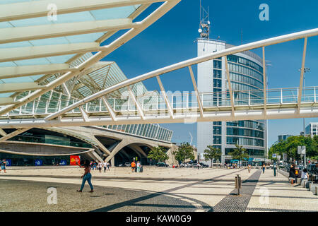 Lisbonne, Portugal - 10 août 2017 : la gare do oriente (gare de l'oriente de Lisbonne) est l'un des principaux centres de transport intermodal portugais situé dans l'EC Banque D'Images