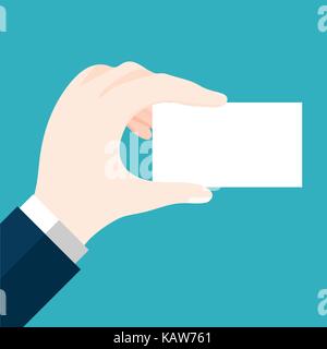 Young Woman holding blank card, main tenant le papier vierge. modèle pour photo, carte, cadre. facile à éditer, modifier ou ajouter une image. vector illustration f Illustration de Vecteur