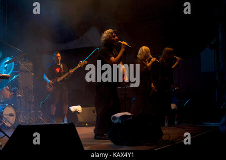 Groupe de rock progressif français magma live 26. zappanale à Bad Doberan, Allemagne, le 17 juillet 2015. Banque D'Images