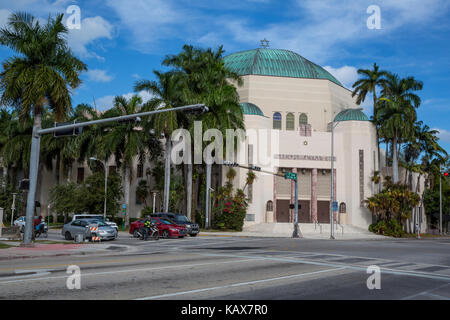 Miami Beach, en Floride. Temple Emanu-El, South Beach. Banque D'Images