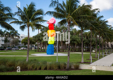 Miami Beach, en Floride. Collins Park, South Beach. Banque D'Images
