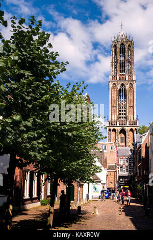 Tour d'église Dom XIVe siècle dans la ville d'Utrecht, pays-Bas Banque D'Images