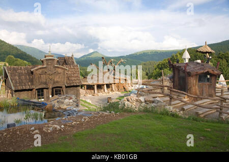 La Slovaquie, le village de montagne donovaly dans les Basses Tatras, Banque D'Images