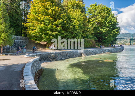 Vancouver, Colombie-Britannique, Canada - 12 septembre 2017 : Le parc Stanley et de l'érection Banque D'Images