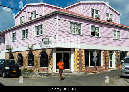 Saint John's, Antigua. Bureau du Gouvernement, Direction de la promotion de l'égalité des sexes. Banque D'Images