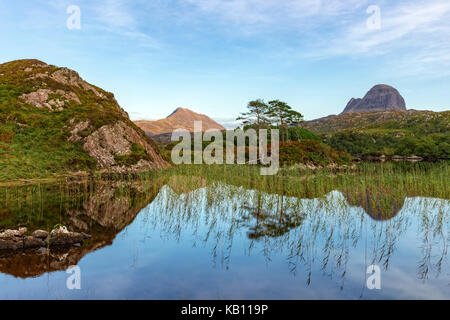 Loch Druim Suardalain, Assynt, Sutherland, Écosse, Royaume-Uni Banque D'Images