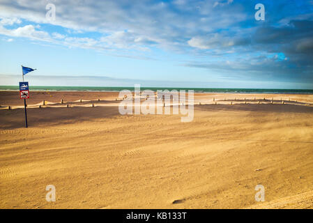 Sable sur plage de Malo-les-Bains Dunkerque France Banque D'Images