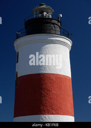 Le phare de Söderarm, à l'extérieur de Räfsnäs, Gräddö, Rådmansö dans l'archipel de Roslagen à Stockholm, en Suède, en Europe. Banque D'Images