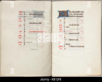 Livre d'heures Trivulzio except where otherwise noted KW SMC 1 calendrier pour le mois d'avril Banque D'Images