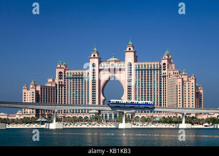 Voir à l'hôtel de l'Atlantide, Palm de l'islande, Dubaï, Banque D'Images