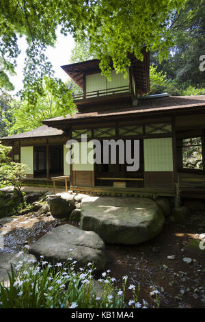 Japon, Yokohama, ville sankei-en jardin, maison, Banque D'Images