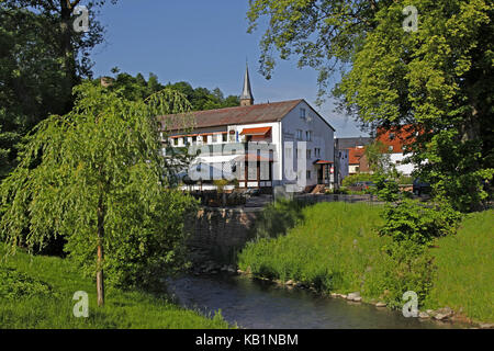 Allemagne, Hesse, Bad Soden-Salmünster, health resort Parc, Vieille health Resort chambre, aujourd'hui Hôtel et restaurant, Banque D'Images