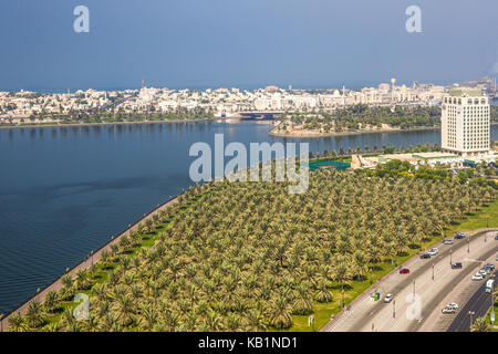 Voir à une palmeraie, Sharjah, Banque D'Images