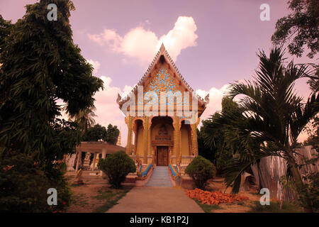 L'Asie, l'Asie du sud-est, au Laos, au Laos, Savannakhet, Mékong, temple, Banque D'Images