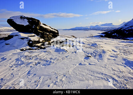 La Suède, au nord, la Laponie suédoise, le lac Torneträsk, Laporten, Lappen gate, Abisko National Park, Banque D'Images