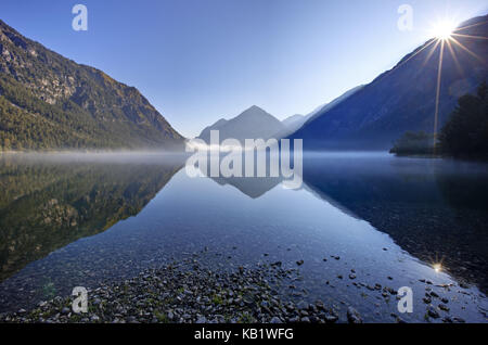 Autriche, Tyrol, Alpes, lac heiterwanger, Banque D'Images