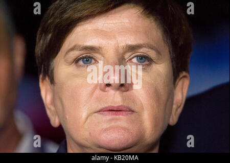 Le Premier ministre polonais Beata en Szydlo Czyczkowy, Pologne. 15 août 2017 © Wojciech Strozyk / Alamy Stock Photo Banque D'Images