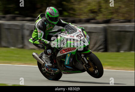 Coureurs de British Superbike Championship à Oulton Park, Angleterre, Royaume-Uni Banque D'Images