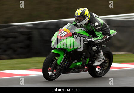 Coureurs de British Superbike Championship à Oulton Park, Angleterre, Royaume-Uni Banque D'Images