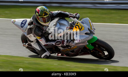 Coureurs de British Superbike Championship à Oulton Park, Angleterre, Royaume-Uni Banque D'Images