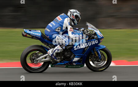 Coureurs de British Superbike Championship à Oulton Park, Angleterre, Royaume-Uni Banque D'Images