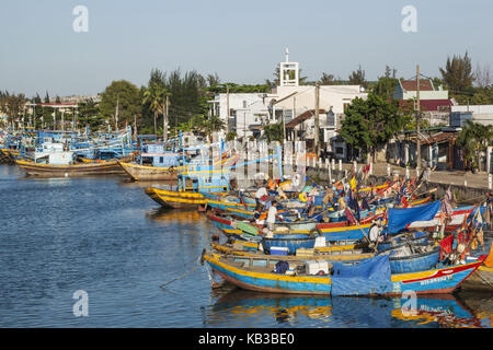 Vietnam, Mui Ne, port de pêche de Phan Thiet, Banque D'Images