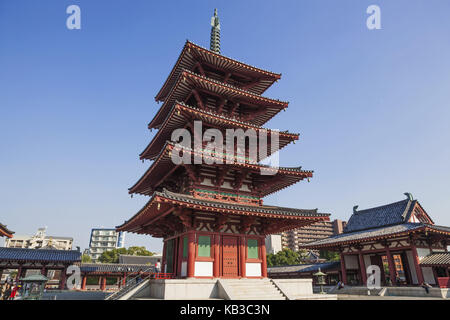 Le Japon, Honshu, Kansai, Osaka, Osaka, temple shitennoji, Banque D'Images