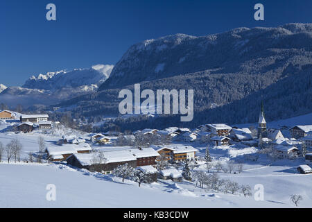 Autriche, Tyrol, Heiterwang, hiver, Banque D'Images