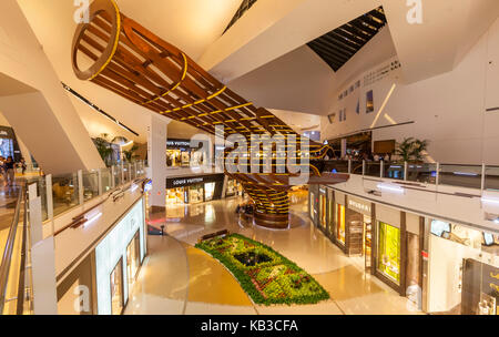 Vue de l'intérieur de l'Aria Resort and Casino Mall de Las Vegas Nevada. Banque D'Images