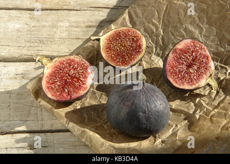 Rime figues, Ficus carica, Banque D'Images