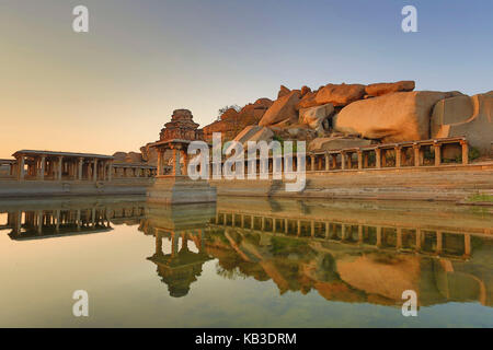 L'Inde, Karnataka, Hampi, ruines de Vijayanagar, Sri Krishna tempel Banque D'Images