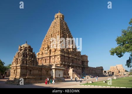 L'Inde, le Tamil Nadu, Thanjavur, temple brihadeshwara Banque D'Images