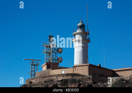 Espagne, Andalousie, province d'Almeria, phare de gata Banque D'Images