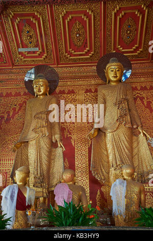 Vue de l'intérieur de la Pagode de l'kawhnat, Myanmar, l'Asie, Banque D'Images