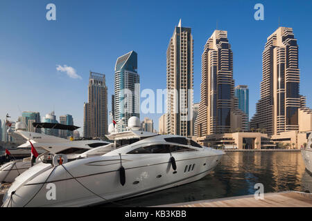 Émirats arabes unis, dubai, dubaï marina, immeubles de grande hauteur Banque D'Images