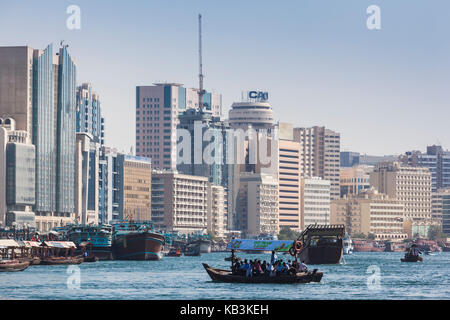 Émirats arabes unis, dubai, deira, Abra (bateau-taxi sur la crique de Dubaï Banque D'Images