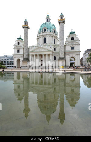 L''église St ?Charles (Karlskirche), Vienne, Autriche, Europe Banque D'Images