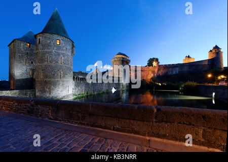 France, Bretagne, Ille et vilaine, fougères, le château Banque D'Images