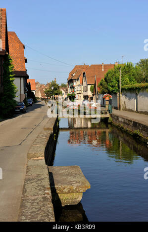 France, Alsace, wissembourg, district de la bruch, rives de la rivière (la Lauter) Banque D'Images